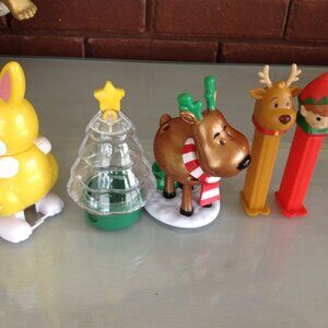 4 Christmas and 1 Easter Candy Dispensers